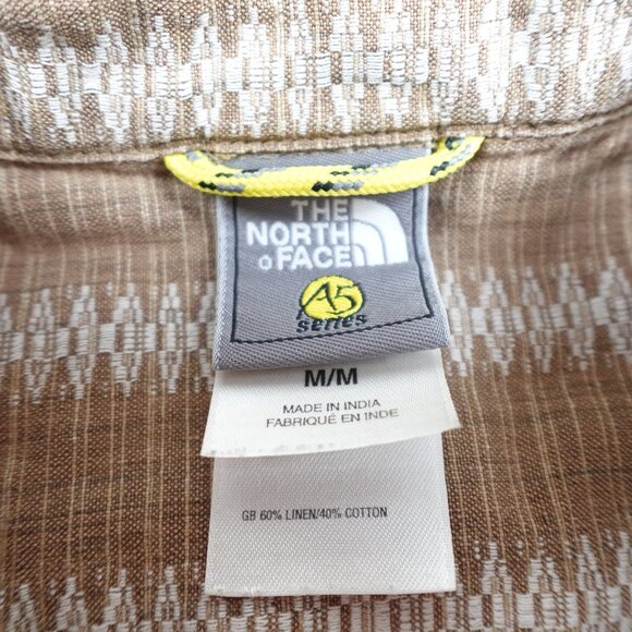 The North Face Linen Cotton A5 Series Shirt Men's Medium Lightweight Button Up - Picture 2 of 9